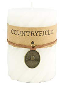 Countryfield Kerze Effen Rond Tonnie L weiß Indoor Dekoration Minimalistisch Metall Bowl Paraffinwachs Unisex Pillar Candle Alle