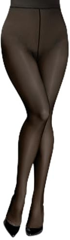 Damen Fleece Gefütterte Strumpfhosen Transparente Winter Warme Strümpfe Leggings Sherpa Fell Plüsch Gefüttert Durchsichtig Dehnbar Langlebig Einheitsgröße, Schwarz, 220g / Dünnes Vlies