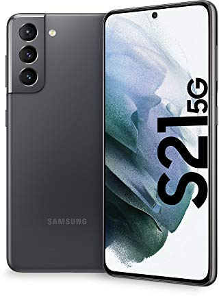 Samsung Smartphone Galaxy S21 5G, Caricatore incluso, Display 6.2 Dynamic AMOLED 2X, 4 fotocamere, 128 GB, RAM 8GB, 4000mAh, Dual SIM + eSIM, (2021) [Versione Italiana], Phantom Gray