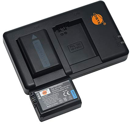 NP-FW50 Lot de 2 Batteries de Rechange Rechargeables et Chargeur Double Compatible avec Sony ZV-E10 Alpha 7(a7)/7R(a7R)/7S(a7S),a3000,a5000,a6000,NEX-7/C3/F3,DSC-RX10,RX10 IV