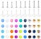 Longita 16G 6-10MM Stab Piercing Lippe Chirurgenstahl & Acryl Ersatzkugeln Piercing Kugel für Helix Tragus Piercing Ohrstecker Labret Lippenpiercing Ohrpiercing Conch Piercing für Damen