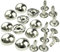 AERZETIX - C56666 - Juego de 10 Remaches tubulares Ø12mm con cabeza semi redonda/abombada/media esfera - en acero - color plata - marroquinería jeans bolso mercería costura ropa