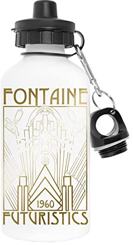 Enigmae Fontaine Futuristics Blanc Bouteille d'eau Aluminium Des Sports Voyage Extérieur White Water Bottle Travel Outdoor