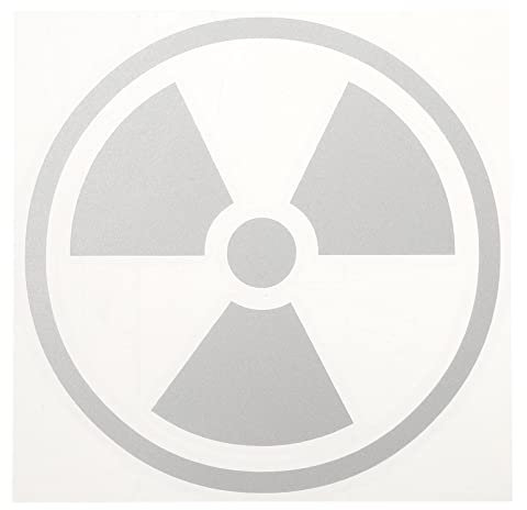 NUOBESTY Autofensteraufkleber Auto Aufkleber Warnung Radioaktiver Strahlung Warnschild Radioaktives Warnschild Warnschild Radioaktives Warnschild Aufkleber Aufkleber Aufkleber Auto