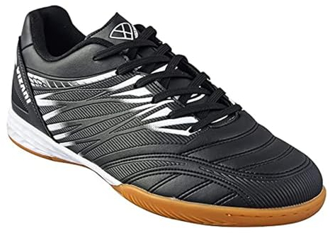 Vizari Valencia Hallenfußballschuhe für Damen und Herren, leichte Hallenfußballschuhe mit synthetischem Obermaterial, abriebfeste Gummi-Außensohle, Stollen für Hallenfußball und Futsal-Oberflächen,