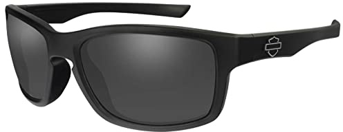 Harley-Davidson Men's Slot Bar & Shield Sunglasses - Gray Lenses/Black Frames