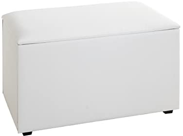 HAKU Möbel Sitztruhe weiß, Kunstleder, MDF - Maße: B 65 cm x H 42 cm x T 40 cm, Style: Modern