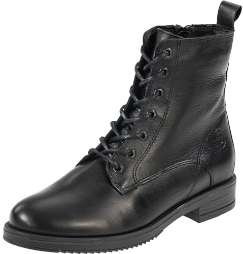 Palado Stiefeletten Damen Chalki – bequeme Boots Made in Portugal – elegante & robuste Stiefel für Herbst & Winter – modische Winterschuhe Schwarz (Strukturiert) UK9 - EU42