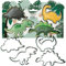 ScrapCooking - 4 Emporte-Pièces Dinosaures - Découpoirs à Biscuits en Métal - Moules Dinos pour Petits Gâteaux - Accessoires Pâtisserie Anniversaire Déco Jungle Animaux - 2085