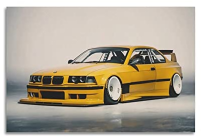 HALOUB Sportauto-Poster für BMW E36 M3 Super Car Racing Car Dekorative Malerei Leinwand Wand & Kunstbild Druck Familie Schlafzimmer Dekor 30 x 45 cm