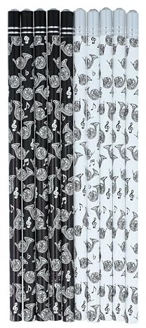 Musikboutique, Bleistifte mit Schmuckstein, Instrumente, 10er-Packung (Horn)