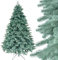 SMEREKA® Blau Künstlicher Weihnachtsbaum 210 cm 100% Spritzguss Weihnachtsbaum Made in EU - Premium Künstlicher Tannenbaum mit Ständer Metall - Christbaum Künstlich wie Echt