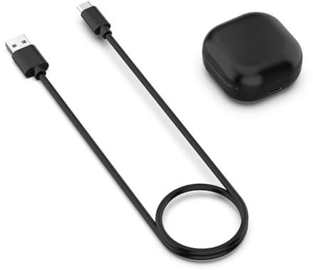 Charging Case for Samsung Galaxy Buds Live SM-R180, Replacement Wireless Headphone Charger Case, Wired & Wireless Charging (Earbuds NOT Included) (black)