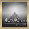 Americanflat Cadre Photo 40x40 cm en Doré - Bois D'ingénierie avec Verre Résistant aux Chocs et Matériel de Suspension - Formats Horizontaux et Verticaux pour Mur