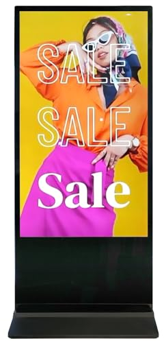 YCKJNB 65 Zoll 4K Digitaler Kundenstopper, LCD Werbedisplay Digital, Digital Signage Display, Geeignet für Einkaufszentren, Restaurants und Aller Geschäften, Schwarz