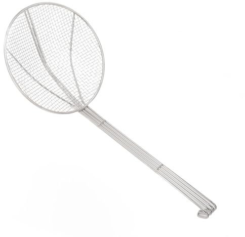 Luocute 304 Stainless Steel Spider Strainer Skimmer Ladle, Strainer Spider Skimmers for Kitchen Cooking Frying, Long Handle Fryer Scoop Colander Japanese Hot Pot Skimmer for Draining