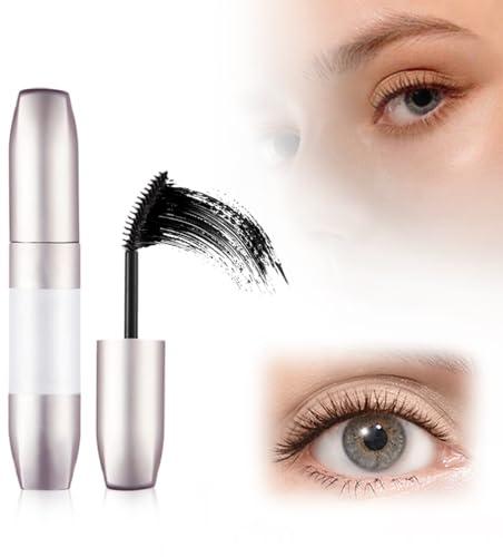Wimperntusche, 2024 New Wimpernserum, Wasserdicht Mascara, Langanhaltende Wasserfeste Wimperntusche mit 4D-Faser (Schwarz-1PCS, 8g)