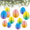 SUNBEAUTY 12 Stück Ostereier Papier Wabenbälle 12 Cm Bunt Ostereier Deko Osterdekorationen Aufhängen Waben Osterei Faltbare Osterdekoration