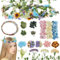 INFUNLY 12 Set DIY Blumenkronen Bastelset Handgefertigtes DIY Kranz Set Blumenkronen Girlanden Set Machen Sie Ihren Eigenen Blumenkranz Kopf Haar Accessoires Geschenk Für Hochzeit Geburtstag Zuhause P
