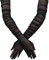 Schwarze Handschuhe Damen Lange Tüll Handschuhe Lange Spitze Transparente Handschuhe Vintage Nahtlose Handschuhe Opernparty Handschuhe für Hochzeit Abend Party Halloween Teeparty Kostüm Zubehör