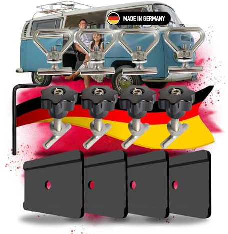 ULROAD Zurrösen zur Ladungssicherung + Führungsbügel Abdeckung Schiene für VW T5 T6 Multivan Transporter California Profilschienen Multiflexboard Sitzschiene Profilschiene Zubehör Innenraum
