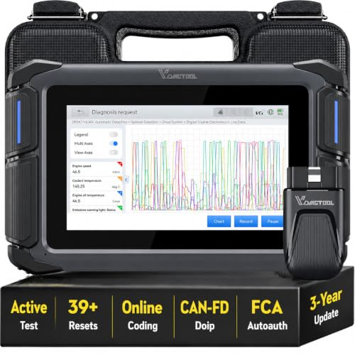 Bidirektionales Scan-Tool VDIAGTOOL VD70S, kabelloses OBD2-Scanner-Diagnosegerät mit ECU-Codierung, 36+ Resets, alle Systeme, Kurbelsensor neu lernen, CAN FD & DoIP, FCA Autoauth, 3 Jahre Update