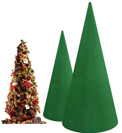 Yately Große Größe Kegel Trocken Nass Blumenschaum, 3 Pcs Blöcke Floral Schaum Baum Kegel, Für Blumenarrangements Florist Hochzeit Geburtstag Garten(50cmx16cm)