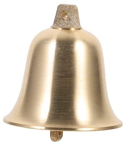QUMIIRITY Kleine Vintage Messing Glocke Kompakte DIY Hängende Deko Für Fenster Haustür Baum Bastelbedarf Mit Klarem Klang Retro Glockenanhänger Für Wanddeko Party Halloween Handgefertigt