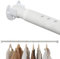 Kleiderstange Schrank, ausziehbar Kleiderstange 40-212 cm, weiße Schrankstange mit 2 Stück U-Form Basis für Garderoben, Waschräume und Wohnmobile