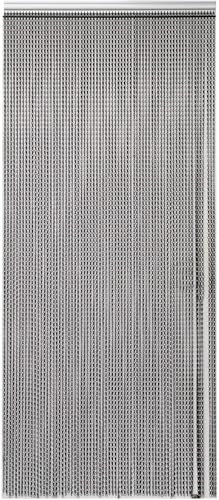 M.J COMFY-LIFE 90cm x 210cm Premium Aluminium Chain Curtain Door Screen for Doorways, Fly Screens Metal Insect Blinds for Pest Control, Privacy & Decoration (Black)