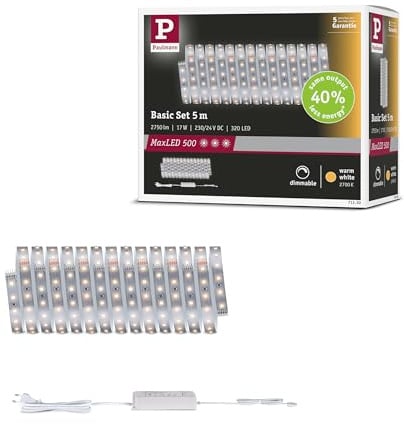 Paulmann MaxLED 500 LED Strip Basisset 5m Warmweiß 17W 550lm/m 2700K 30VA 71230