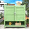 Merax Armoire à outils en bois - Armoire de jardin - Armoire de terrasse - Armoire de balcon - Abri à outils - Avec 3 armoires - Vert - 87,7 x 40 x 70,2 cm