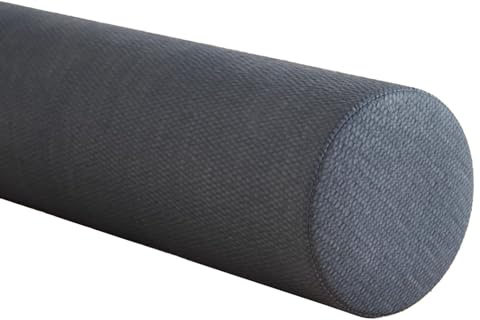 MSNCS Rundes Nackenrolle Zylindrischer Kissen 30/40/50/60/80/90/100 cm Nackenkissen Memory Foam Rollenkissen Lagerungsrolle für Kopf, Nacken,Rückenstütze, Sofakissen,Reisekissen(Dunkelgrau,12cmx40cm)