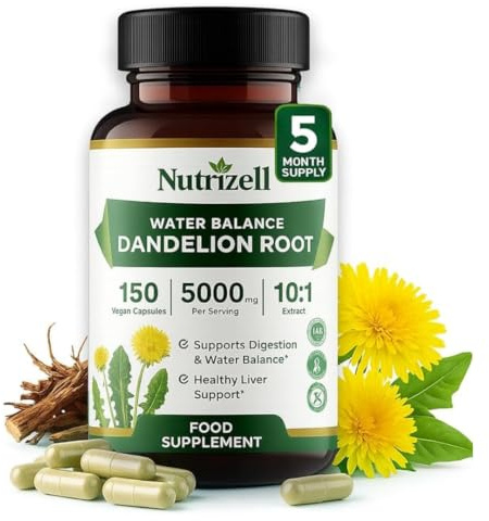 Dandelion Root Capsules 5000mg, 150 Capsules - 5 Months