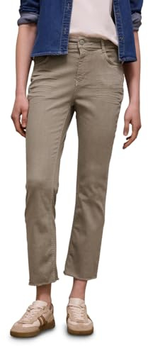 Street One Studio High Waist Kick Flare Hose im Slim Fit Dark Stone Sand 44