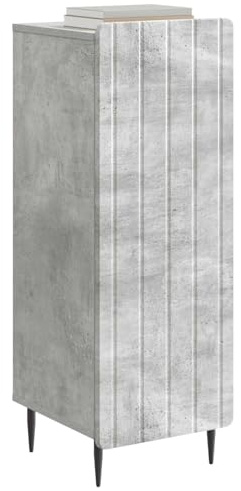 vidaXL Sideboard Betongrau 34,5 x 33 x 92 cm Holzwerkstoff, Moderner WohnZimmerschrank, praktische Stauraum-Lösung, rechteckiges Design, minimalistisches Holz