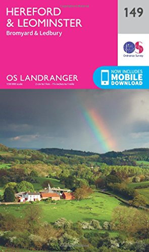 Hereford & Leominster Map | Bromyard & Ledbury | Ordnance Survey | OS Landranger Map 149 | England | Walks | Cycling | Days Out | Maps | Adventure