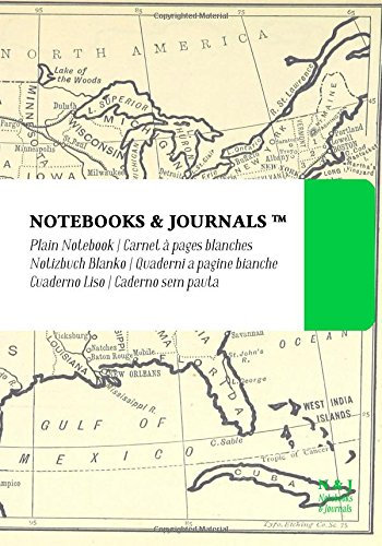 Notebooks & Journals, USA (Bon Voyage! Travel Journal), Extra Large, Plain: Soft Cover (7 x 10)(Classic Notebook, Journal, Sketchbook, Diary, Composition Notebook) [Lingua Inglese]