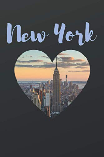 New York: Journal Daily Travel Notepad New York City Heart And Skyline Of Souvenirs (120 Linear Pages For Writing)