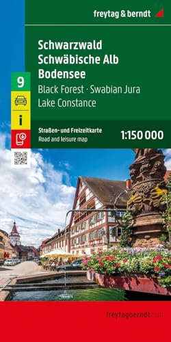 Schwarzwald - Schwäbische Alb - Bodensee, Straßen- und Freizeitkarte 1:150.000, freytag & berndt (freytag & berndt Auto + Freizeitkarten, Band 9)