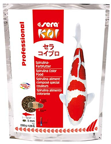 sera KOI Professional Color Farbfutter 2200 g | Koi-Fischfutter für perfekte Farben | Für Temperaturen über 8°C | Unterstützt das Wachstum von Kois | Geringere Wasserbelastung | Weniger Algen