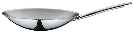 Spring 1682176035 Stielwok Rundboden, Edelstahl, silber, 15 x 43,2 x 66 cm | Wok mit Profi-Stiel, 5-lagiges Mehrschichtmaterial, 18/10 Edelstahlinnenschicht, dreifacher Aluminiumkern, 30 cm Stiel