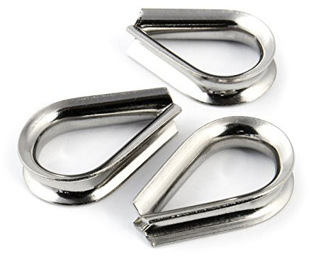 10 x KAUSCHE EDESTAHL FÜR SEIL 2mm Drahtseil Klemmen VA Klemme Niro Nirosta V4Aklemme Stahlseil Seil Draht Stahl Drahtseil Klemmen VA Klemme Niro Nirosta V4A