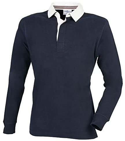 Front Row - Long Sleeve Rugby Top - Men, Marine, S
