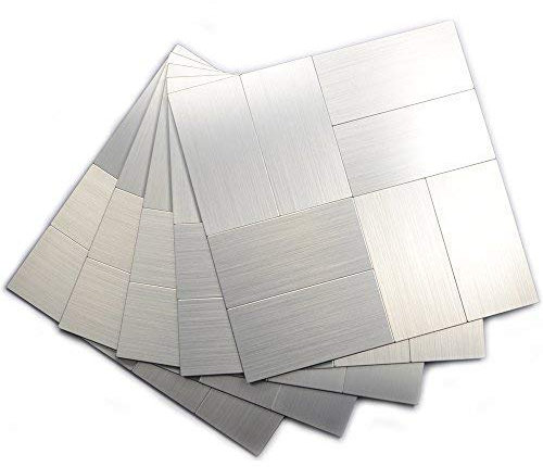 Yipscazo Stick on Backsplash for Kitchen,Self Adhensive Wall Tiles for Kitchen Splashback (12x12 Inch Per Sheet, Pack of 5)