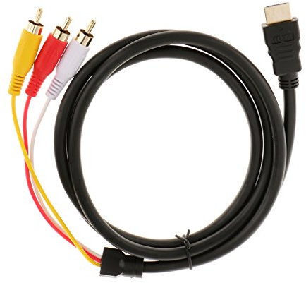 1.5m HDMI Maschio A 3 RCA Video Cavo AV Adattatore Audio - Placcati Oro