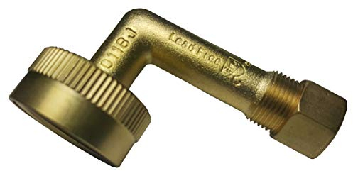 10 Pieces XFITTING 3/8 OD Compression x 3/4 Female FHT Dishwasher Elbow, Lead Free Brass, 10 Packs