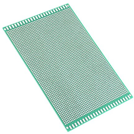 sourcing map 12x18cm FR4 Glasfaser Doppelseitige Universal Leiterplatte für DIY Löten Grün DE de