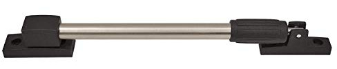 ZEROplus Telescopic Friction Stay for Windows & Narrow Doors, All Metal Restrictor, Simulated Stainless/Black, Z107/RUZT130SF