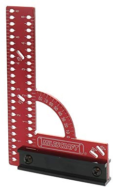 Milescraft 8409 MC-Square150 Imperial Framing Square – 6” x 4” Aluminum Carpenter Square for Woodworking with Removeable Fence